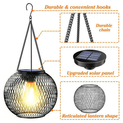 Solar Hanging Lantern Outdoor LED Waterproof
