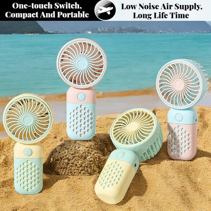 Portable USB Mini Fan – Rechargeable Handheld Cooler